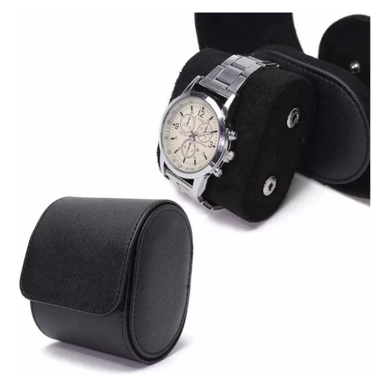 Estuchelandia Estuche Case Rigido Caja De Cuero Pu Para Reloj