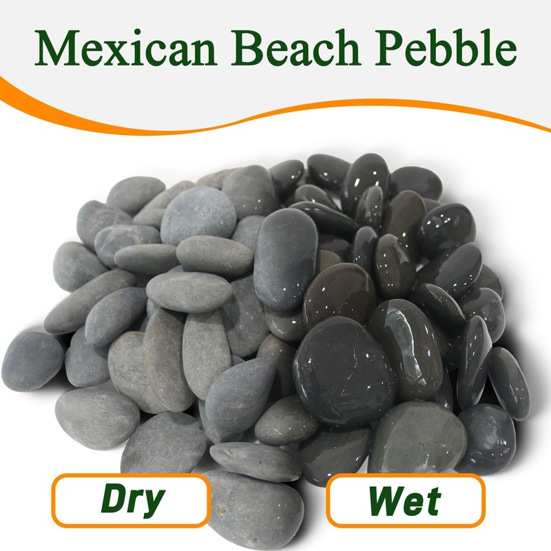 45 LB Mexican Beach Pebbles - 1-2 Inch Decorative River