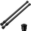 Fvonzn Black Tension Rod 16.5 to 28 Inch, Adjustable Tension