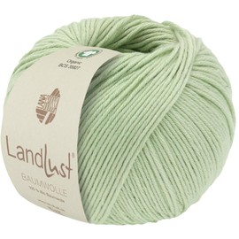 LANA GROSSA Landlust Cotton | Classic Organic Cotton Yarn, Gots Certified | Hand Knitting Yarn Made of 100% Cotton (Organic) | 50 g Wool for Knitting & Crocheting | 115 m Yarn FB 10 Lime Green