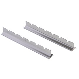 JD Europe BBQ Skewers Rack for 6 Skewers. Made from Stainless Steel Metal. Rack Length 30cm, Height 4cm, Base Width 3.5cm