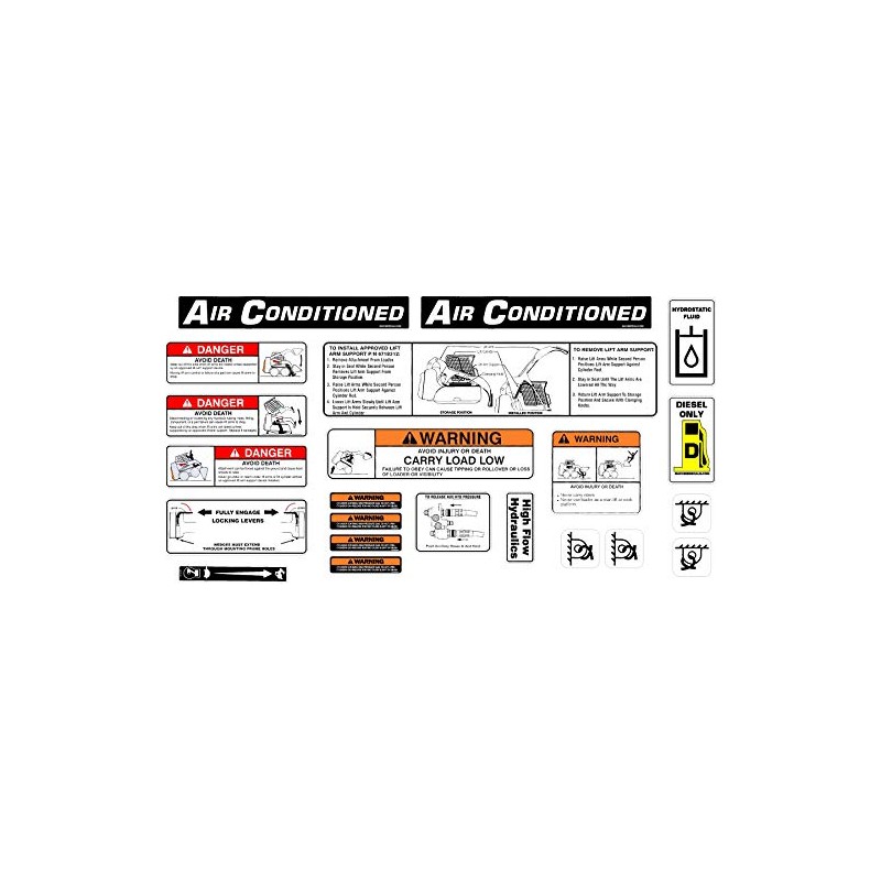 MD Complete 763 Style G Decal Sticker Kit fits Bobcat