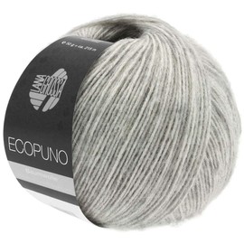 LANA GROSSA Ecopuno Elegant Net Yarn Structure Made of Cotton Filled with Merino/Alpaca Hand Knitting Yarn Made of 17% Virgin Wool (Merino) and 11% Alpaca Wool 50 g Wool for Knitting & Crocheting 215