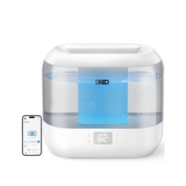Dreo Smart Humidifiers for Bedroom, Top Fill 4L Cool Mist Humidifier with Nightlight, 36H Runtime, Touch/APP/Voice Control, Quiet Ultrasonic Humidifiers for Large Room, Home, Baby, Plants, Office