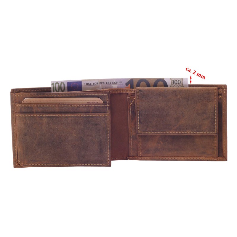 Greenburry Vintage Forest WMH02 Leather Wallet Brown, brown, Hook &