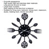 Restokki Wall Clock 14.4 Inch Kitchen Wall Clock, Black Kitchen