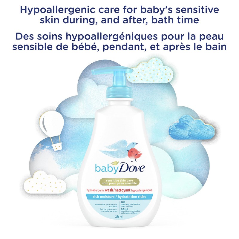 Baby Dove Tip to Toe Baby Wash for moisturized skin