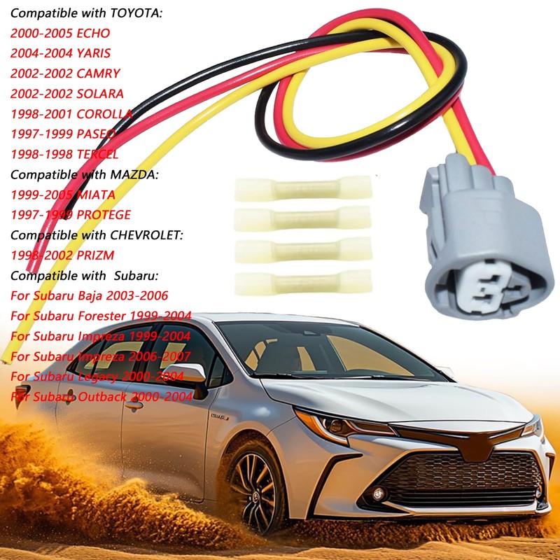 Micarun 3 Wires Engine Coolant Temperature Sensor Switch Sender Connector