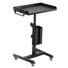 POARMEEY Premium Iron Tattoo Tray on Wheels Trolley Adjustable Height,