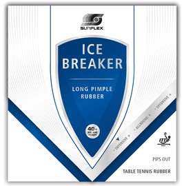Sunflex Ice Breaker Table Tennis Rubber Professional Long Nubs ITTF Approved Dangerous Attack Game 1.0 mm Sponge Red