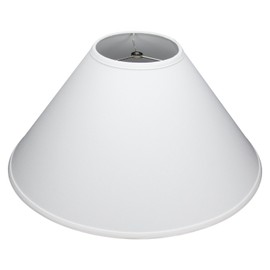 FenchelShades.com 7" Top Diameter x 22" Bottom Diameter 13" Slant Height Lampshade USA Made (White)