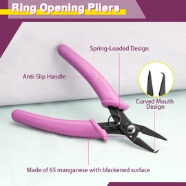 SPEEDWOX Split Ring Opening Pliers Ring Splitter Plier Jump Ring Opener Finger Tool Keychain Pliers for Jewelry Making o Ring Pliers Split Ring Pliers for Fishing Jewelry Beading Repair Making