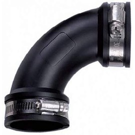 AquaForte PVC elastomer, flexible sleeve, 90 degree, 50 mm, (clamping range 50-44 mm), extremely flexible.