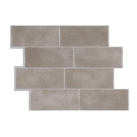 SMART TILES Peel and Stick Backsplash - 5 Sheets of 11.56" x 8.38" - 3D Adhesive Peel and Stick Tile Backsplash for Kitchen, Bathroom, Wall Tile