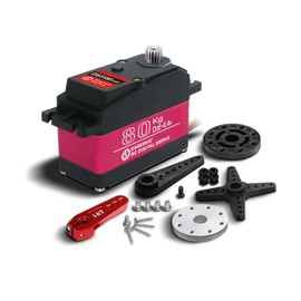 RCmall DS5180 80KG 7.4V Digital Servo, High Torque Metal Gear Waterproof IP66 RC Servo for 1/5 Scale RC Car Boat Crawler Truck (180°)