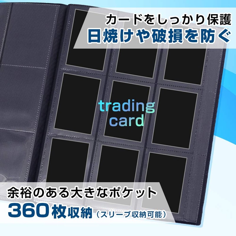 ING STYLE Trading Card File, 40 Pages, Holds 360 Sheets,