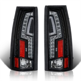 AJP Distributors Black Housing Clear Lens Brake Stop LED Tail Lights Lamps Compatible/Replacement For C/K Series 1500 2500 3500 Pickup Truck 1988 1989 1990 1991 1992 1993 1994 1995 1996 1997 1998 1999