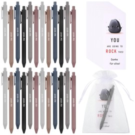 Clabby 24 Sets Thank You Gifts for Colleagues, 24 You Rock Ballpoint Pens for Colleagues, 24 Inspirational Cards for Employees, 24 Drawstring Bags, Thank You for Everything Gifts for Teammates