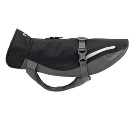 RC Pets Cold Weather, Fleece Lined, Waterproof Circuit Coat | 24 Inches, Black/Dark Grey