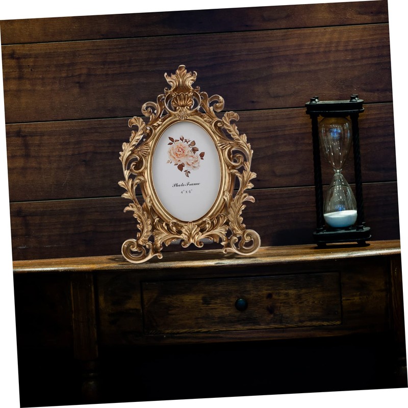 Ipetboom Retro Picture Frame European Style Resin Photo Holder for