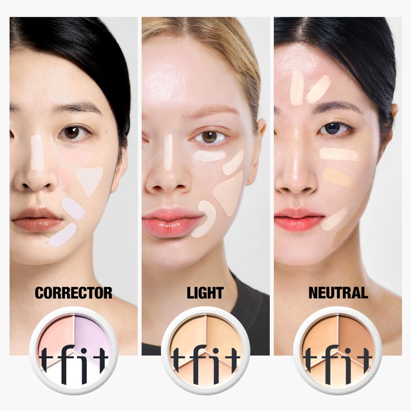 TFIT Cover-Up Pro Concealer / 15g / Triple Color /
