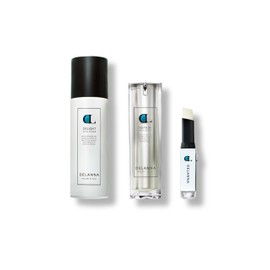 DELANNA Lotion, Beauty Serum, Lip Care, Skin Care Set, 3 Piece Set (Vitamin C Derivative & Retinol Formula)