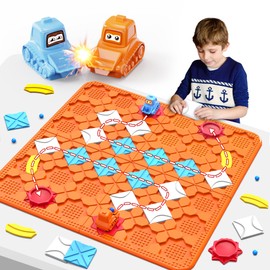 STEM Logic Road Builder Toys: Board Games Toys for 5 Year Old Kids Montessori Brain Teaser Puzzles Educational Learning Activities Toy for Kid Ages 3 4 6-8 12 Boys Girls Gifts (Orange, 50PCS)