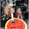 Premium Stainless Steel Watermelon Slicer Fork Set - 2-in-1 Cutter
