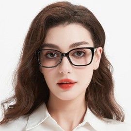 WEMOOTANTS Oversized Reading Glasses 1.0 Designer Readers for Women Retro Cat Eye Large Frame 1.0 1.25 1.5 1.75 2.0 2.25 2.5 2.75 3.0 3.5 4.0 5.0 6.0 Bling Reading Glasses Black