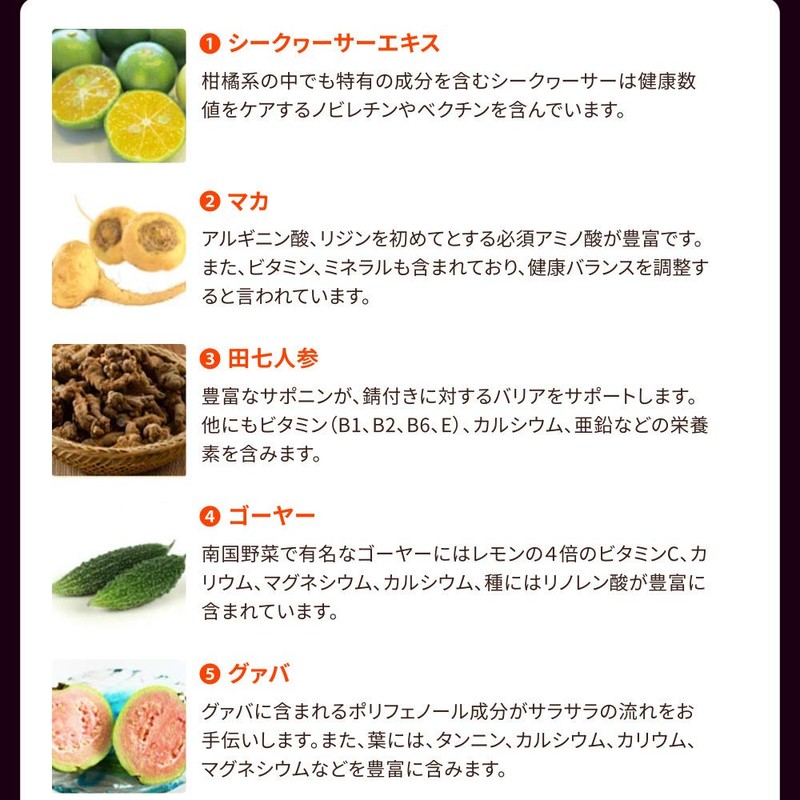 シードコムス マルチパワー シークワサー マカ 田七人参 ビタミンC 亜鉛 (約3ヶ月分 270粒)