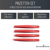 Schwertkrone Tweezers Eyebrow Plucking Set of 4 Splinter Tweezers
