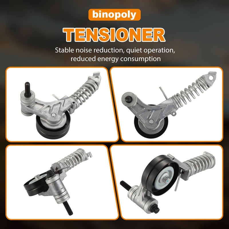 binopoly 38344 Drive Belt Tensioner Assembly With Pulley For 2011-2021