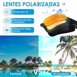 Nasjac Gafas de Natación Anti Niebla UV, 6 en 1 Anteojos de Natación Adultos, Kit Goggles Natacións Incluye Gorro, Auriculares y Clips para la Nariz, para mujeres y hombres (Naranja)