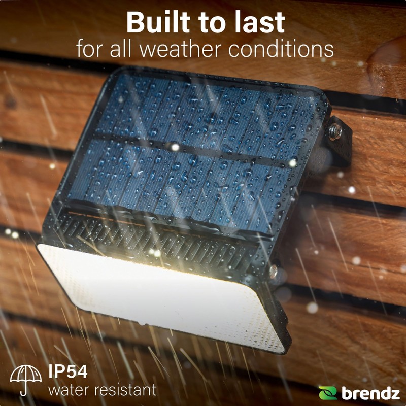 Brendz Paso Solar Outdoor Lamp with Motion Sensor, 1000 Lumens,