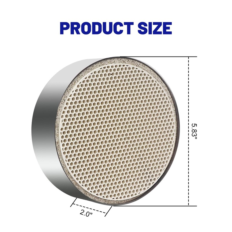Wood Stove Catalytic Combustor, 6" x 2" (5.83"x2" Actual) Round