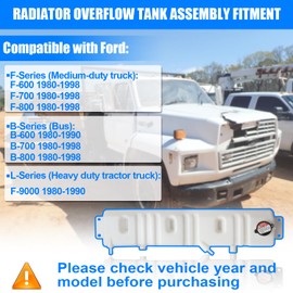 Kavius F6HZ-8A080-B Radiator Overflow Coolant Reservoir Tank w/Cap Compatible with Ford F600 F700 F800 B700 B800 1980-1998 F9000 B600 1980-1990 Coolant Surge Expansion Tank Replaces # F5HT-8A080-HA