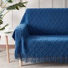 BOURINA Throw Blanket Textured Solid Soft Sofa Couch Cover Decorative