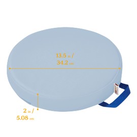 ECR4Kids SoftZone Floor Cushions, Round, Flexible Seating, Powder Blue, 6-Piece