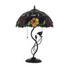 Chloe Lighting MARIEBELLE Tiffany-Style Floral Stained Glass Table Lamp 16"