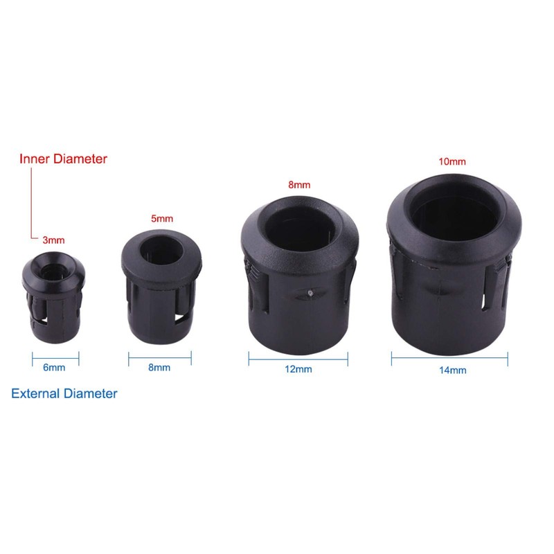 LED Black Nylon Lamp Holder 50pcs for sale (3mm) Electrical