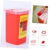 SAFIGLE 1Pc Razor Disposal Container Red Plastic Disposal Box with