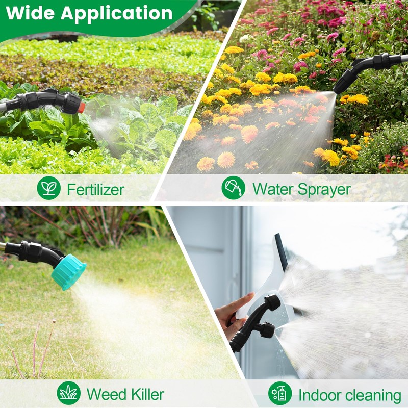 Battery Powered Sprayer 1.35 Gallon, 2025 Electric Sprayer with 3