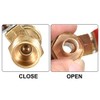 sourcing map Brass Air Ball Valve Shut-Off Switch 1/2 Inch