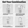 SISAV 4-Digit Aluminum Combination Padlock for Gym,School Lockers,Toolbox,Fence Gate,and Employee