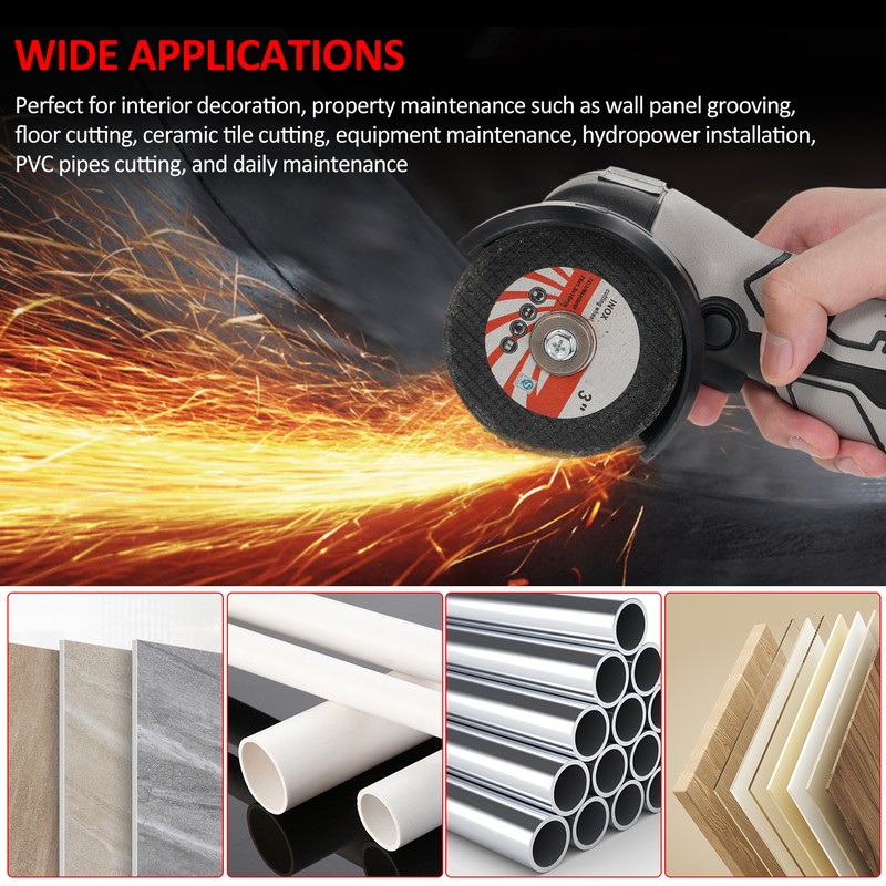 Cordless Angle Grinder 7000RPM Electric Grinding Tool Mini Grinder with