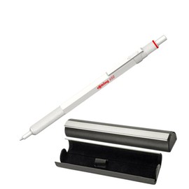 rOtring Professional 600 Ballpoint Pen with Elegant Magnetic Closure Case, Metal, Pearl White, Black Ink, Medium Point