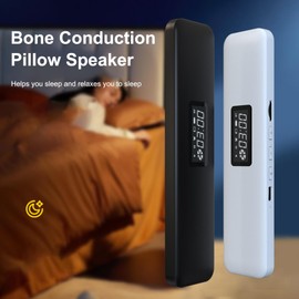 Diyeeni Pillow Speaker, Quiet Wireless Bluetooth Speaker for Sleeping in Pillow, Bone Conduction Sleep Headphones for Men and Women, with Digital Display, Supports TF and