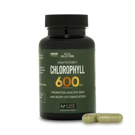 Chlorophyll Capsules 600 mg - Natural Chlorophyll Pills for Both Women & Men - Odour Control- Chlorophyll Supplement Promoting Energy, Immunity, Skin Health, and Internal Deodorization. 60 Capsules