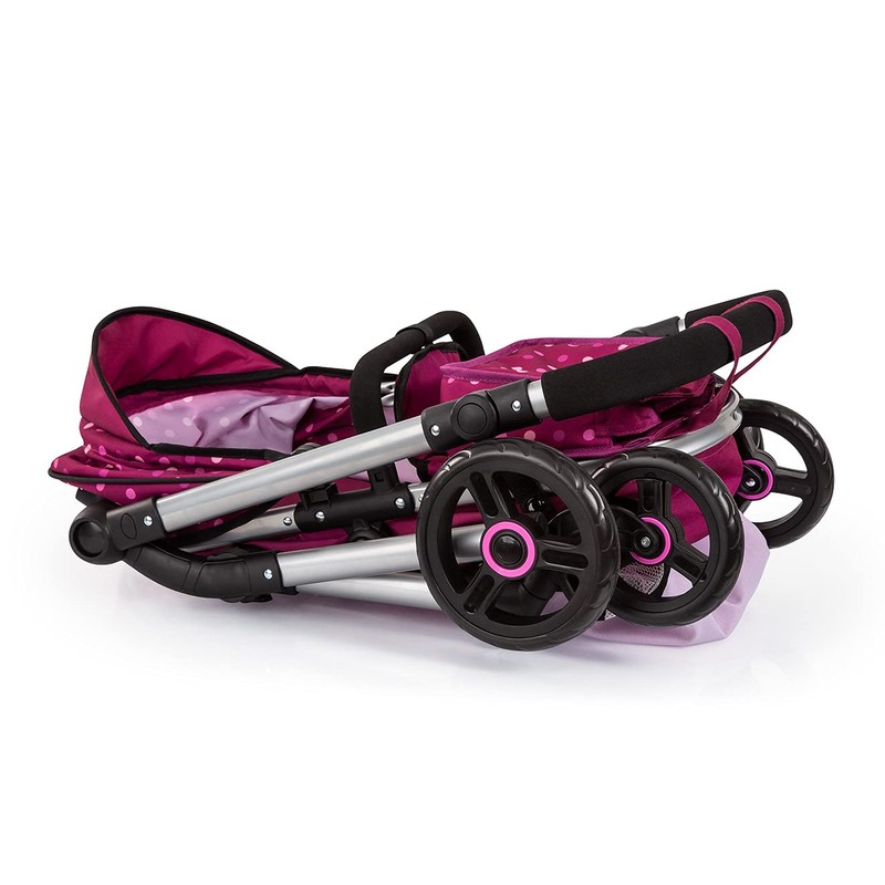 Bayer Design City Baby Doll Pram,Dark Pink