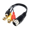 20cm 5 Pin Din to 4 x RCA Phono Female